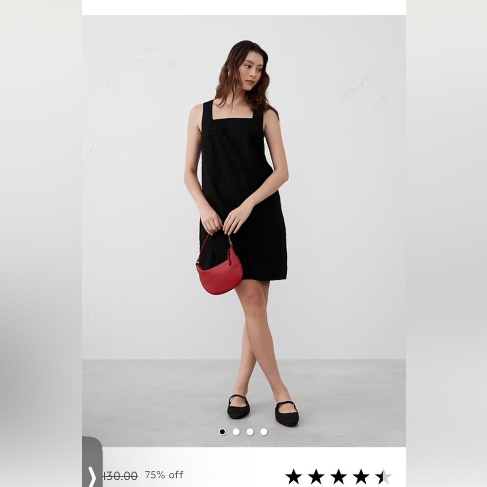 Banana Republic new with tags black Eyelet Sleeveless Dress. Small, retails $150